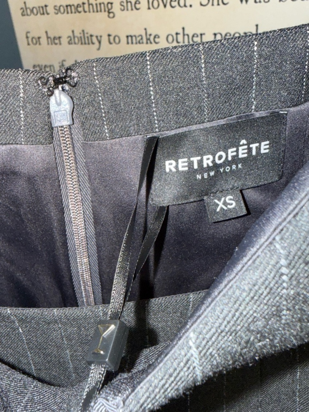 Retrofete Black Pinstripe Cutout Mini Dress updated with pictures - Picture 8 of 15